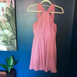 Lulu’s Dusty Pink Skater Dress